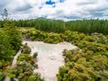 Aerial View of Hot Mud Pool, Rotorua, New Zealand Royalty Free Stock Photo