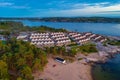 Aerial view of a hotel at Bohuslan coast in Sweden