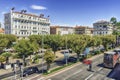 Aerial view of the Hotel Splendid, Cannes, Cote d`Azur, France Royalty Free Stock Photo