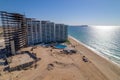 Aerial view of hotels under construction in Puerto Penasco, Sonora, Mexico