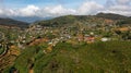 Aerial view of Nuwara Eliya town in the mountainous province. Sri Lanka. Royalty Free Stock Photo