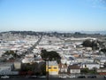 Aerial view of Houses, Cars and streets of San Francisco