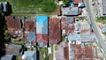 aerial view of houses .aerial view of densely populated settlements Royalty Free Stock Photo
