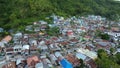 aerial view of houses .aerial view of densely populated settlements Royalty Free Stock Photo