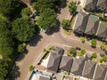 An aerial view of houses of a gated community un Guayaquil, Ecuador. Royalty Free Stock Photo