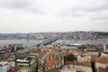 Houses and public buildings densely cover an area of Istanbul, Turkey Royalty Free Stock Photo