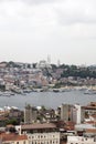 Houses and public buildings densely cover an area of Istanbul, Turkey Royalty Free Stock Photo