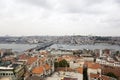 Houses and public buildings densely cover an area of Istanbul, Turkey Royalty Free Stock Photo