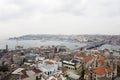 Houses and public buildings densely cover an area of Istanbul, Turkey Royalty Free Stock Photo