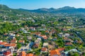 Aerial view of houses at Stari Bar in Montenegro