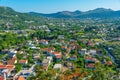 Aerial view of houses at Stari Bar in Montenegro