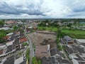 aerial view of houses in Yogyakarta presents a captivating panorama of residential beauty