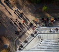 Aerial view of Hradchany part of Prague: from Petrin Observation Tower. Prague, Czech Republic Royalty Free Stock Photo