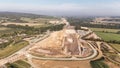 Aerial view of the HS2 Construction progress in Wendover Buckinghamshire, UK. Royalty Free Stock Photo