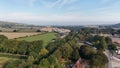Aerial view of the HS2 Construction progress in Wendover Buckinghamshire, UK. Royalty Free Stock Photo