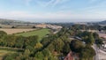 Aerial view of the HS2 Construction progress in Wendover Buckinghamshire, UK.