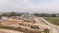 Aerial view of the HS2 Construction progress in Wendover Buckinghamshire, UK. Royalty Free Stock Photo