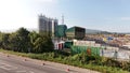 Aerial view of the HS2 Construction progress in Wendover Buckinghamshire, UK.