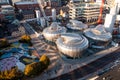 Aerial view of The Hubs Student's Union buildings at Sheffield Hallam University Royalty Free Stock Photo