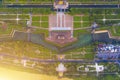 Aerial view of the Hue Citadel in Vietnam. Imperial Palace moat ,Emperor palace complex, Hue city, Vietnam