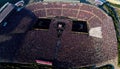 Aerial View Of A Huge Concert With Thousands Of Fans :Bird\'s Eye (Generative AI)