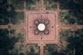 Aerial view of the Humayun`s Tomb in Delhi, India.