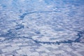 Aerial view of Humbolt, Iowa in the winter