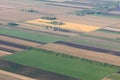 Aerial view of Hungarian fileds. Royalty Free Stock Photo