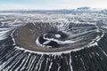 Aerial view of Hverfjall Crater, Myvatn