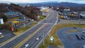 Aerial view of HWY 441 in Pigeon Forge, Tennessee Royalty Free Stock Photo