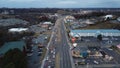 Aerial view of HWY 441 in Pigeon Forge, Tennessee Royalty Free Stock Photo