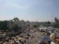 Aerial view of Hyderabad city and cityscapes captured from the historical & x27;charminar& x27;.