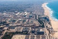 Aerial view of the Hyperion SAFE Center and the tanks of the Hyperion Water Reclamation plant