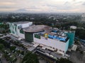 Aerial view of Hypermart, Hypermart is a Largest shopping mall in Jakarta. Jakarta, Indonesia - March, 25, 2021