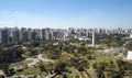Aerial view of Ibirapuera park in Sao Paulo city, Brazil Royalty Free Stock Photo
