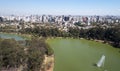 Aerial view of Ibirapuera park in Sao Paulo city, Brazil Royalty Free Stock Photo