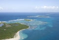 Aerial view of Icacos and Lobos Island Puerto Rico Royalty Free Stock Photo