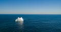 Aerial View Iceberg with a Large Hole, Newfoundland Royalty Free Stock Photo