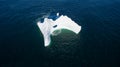 Aerial View Iceberg with a Large Hole, Newfoundland