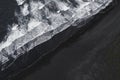 Aerial view of Icelandic black sand beach Royalty Free Stock Photo