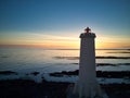 Icelandic Lighthouse at Sunset