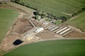 An aerial view of a an Idaho dairy farm.