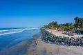 Aerial view of Idyllic beach near the Senegambia hotel strip in the Gambia, West Africa