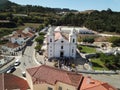 Aerial view from Igreja de Sao Silvestre church located in Gradil, in the municipality of Mafra