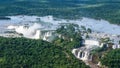 Aerial View of Iguazu Falls on the Border of Argentina and Brazil Royalty Free Stock Photo