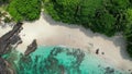 Aerial view from Ilheu das Rolas at Sao Tome, Africa