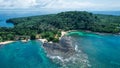 Aerial view from Ilheu das Rolas ,Sao Tome