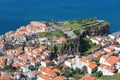 Aerial view Ilheu gardens Camara do Lobos at Madeira, Portugal Royalty Free Stock Photo