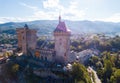 Aerial view of medieval castle of Foix