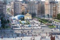 Aerial view of Independence Square - Kiev, Ukraine